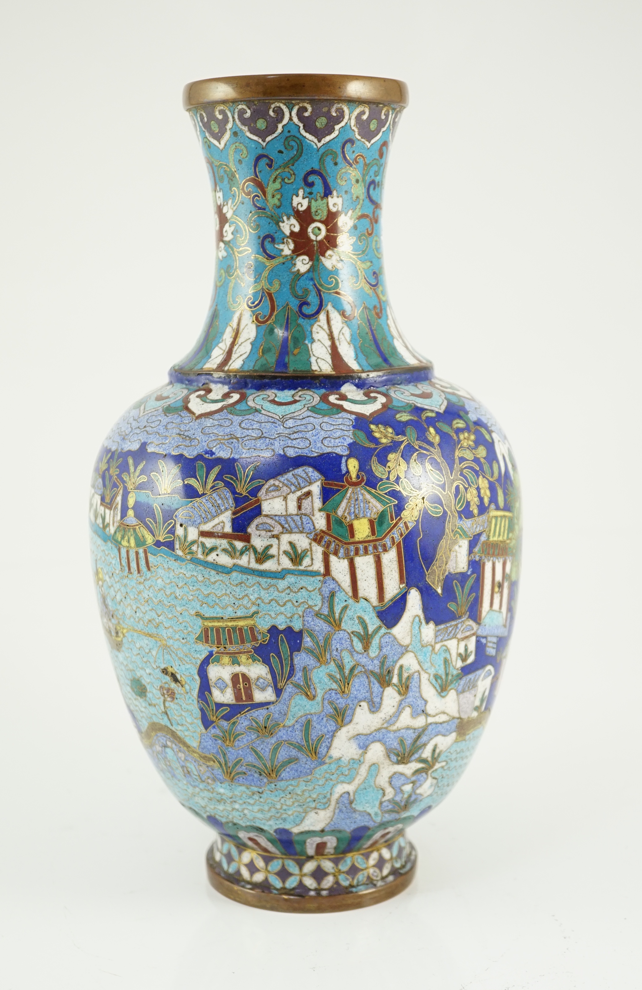 A Chinese cloisonné enamel vase, 19th century